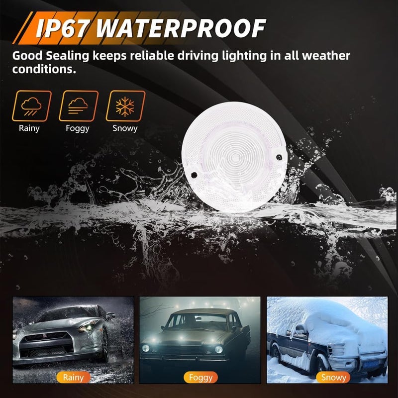 MOTRUM Tail Light Lens Compatible with Chevy Impala 1964, [DOT] [IP67 Waterproof] Tail Lamp Lens (Left + Right), Replace OEM #MO-3237, 6 PCS, Clear Lens - Image 3
